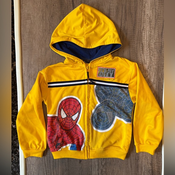 Vintage 2000s Y2K Spider-Man 3 Boy Hoodie Sweatshirt Zip Decal Size 5 - Picture 1 of 11